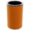 Round Toothbrush Holder Made From Faux Leather in Orange Finish